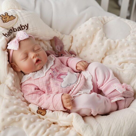 🆕17inch Full Body Vinyl Newborn Baby Dolls Poseable Limbs Sweet Smile Doll Girl - Picture 8 of 9